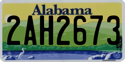 AL license plate 2AH2673
