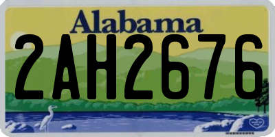AL license plate 2AH2676