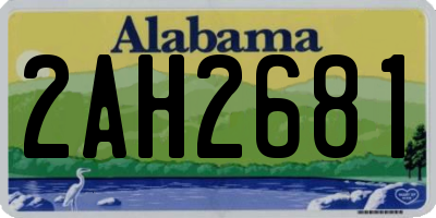AL license plate 2AH2681