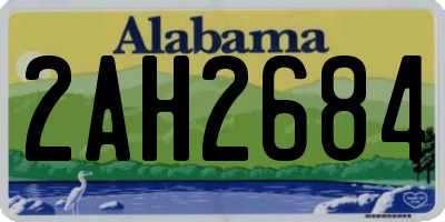 AL license plate 2AH2684
