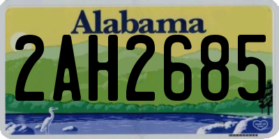 AL license plate 2AH2685