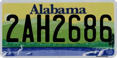 AL license plate 2AH2686