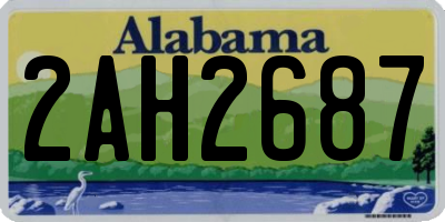 AL license plate 2AH2687