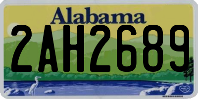 AL license plate 2AH2689