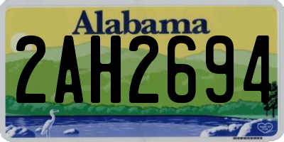 AL license plate 2AH2694