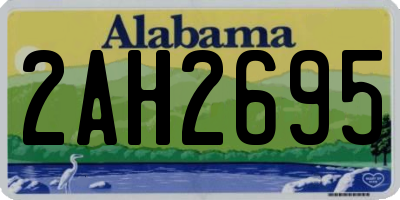 AL license plate 2AH2695