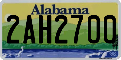 AL license plate 2AH2700