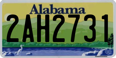 AL license plate 2AH2731