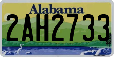 AL license plate 2AH2733