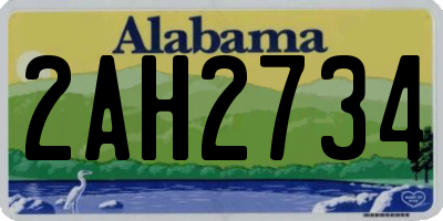 AL license plate 2AH2734