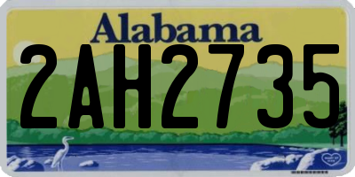 AL license plate 2AH2735