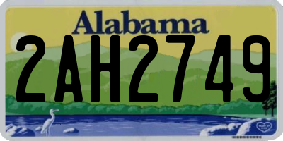 AL license plate 2AH2749