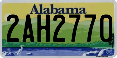 AL license plate 2AH2770
