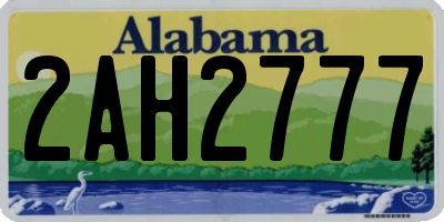 AL license plate 2AH2777