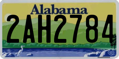 AL license plate 2AH2784