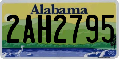 AL license plate 2AH2795