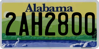 AL license plate 2AH2800