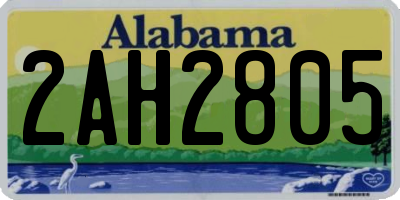 AL license plate 2AH2805