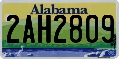 AL license plate 2AH2809