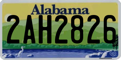 AL license plate 2AH2826