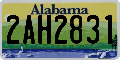 AL license plate 2AH2831