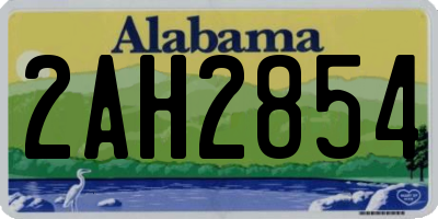 AL license plate 2AH2854