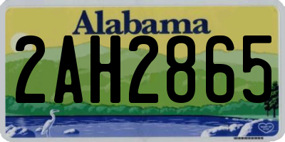 AL license plate 2AH2865