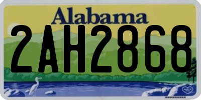 AL license plate 2AH2868