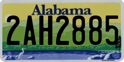 AL license plate 2AH2885