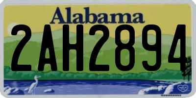AL license plate 2AH2894