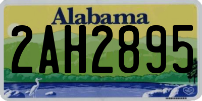 AL license plate 2AH2895