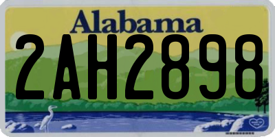 AL license plate 2AH2898