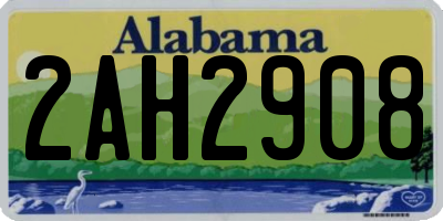 AL license plate 2AH2908