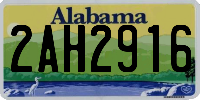 AL license plate 2AH2916