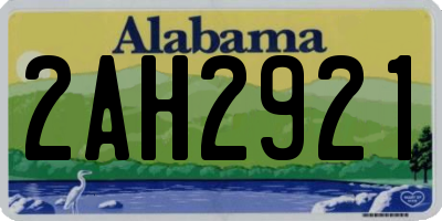 AL license plate 2AH2921