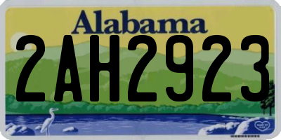 AL license plate 2AH2923