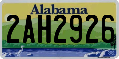 AL license plate 2AH2926