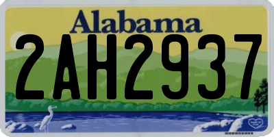AL license plate 2AH2937