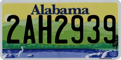 AL license plate 2AH2939