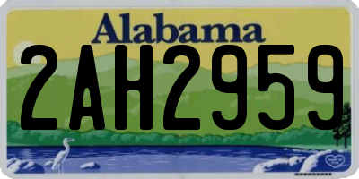 AL license plate 2AH2959
