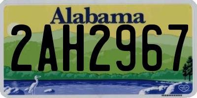 AL license plate 2AH2967