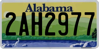 AL license plate 2AH2977