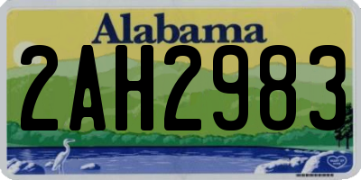 AL license plate 2AH2983