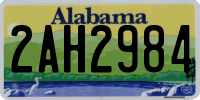 AL license plate 2AH2984