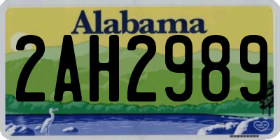 AL license plate 2AH2989
