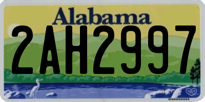 AL license plate 2AH2997