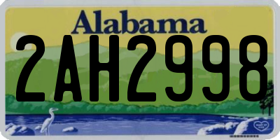 AL license plate 2AH2998
