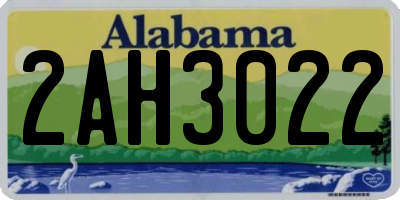 AL license plate 2AH3022