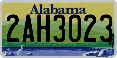 AL license plate 2AH3023