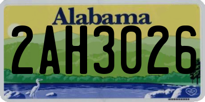 AL license plate 2AH3026